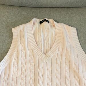 Brandy Melville Pink V-Neck Sweater